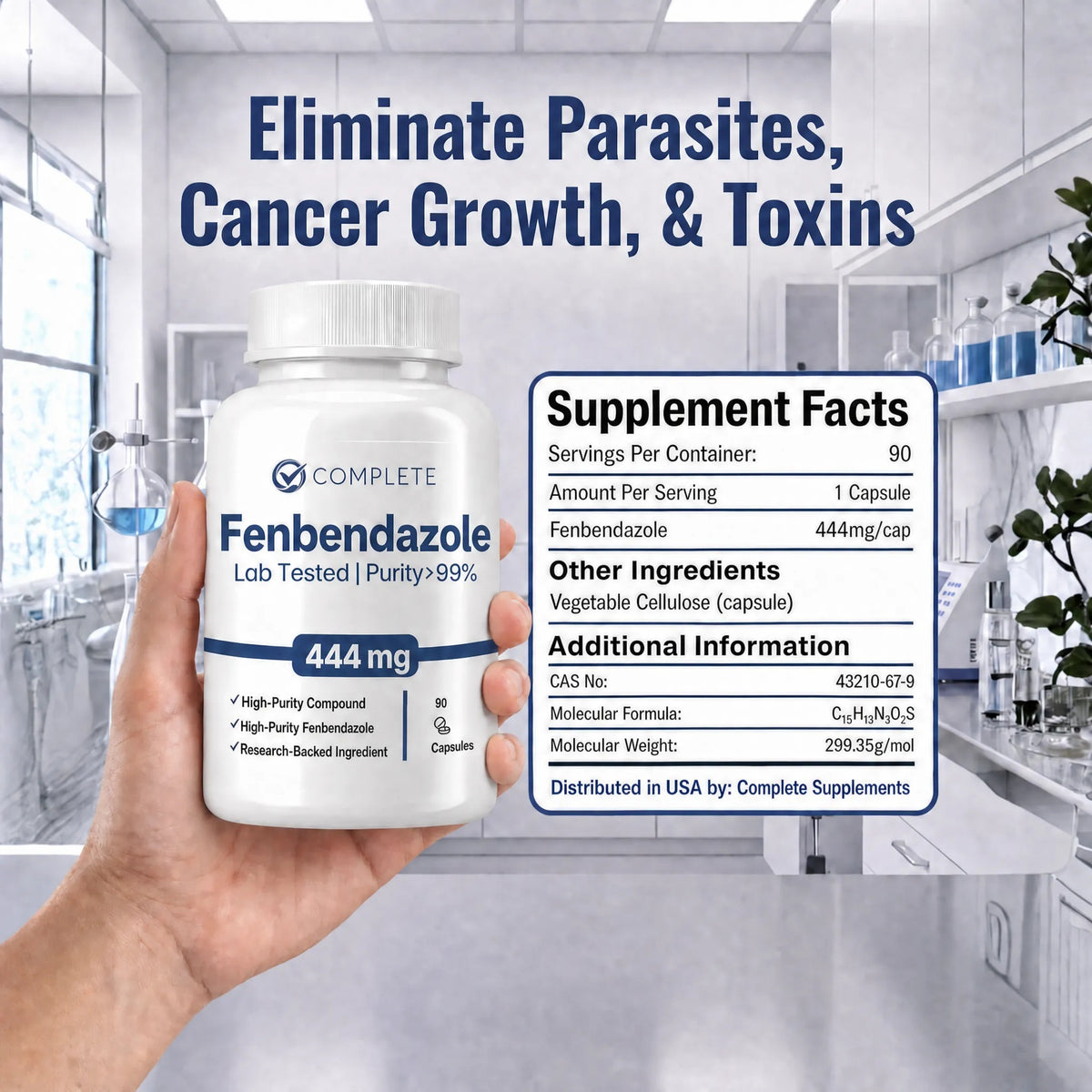 Fenbendazole 444MG, %99 Purity